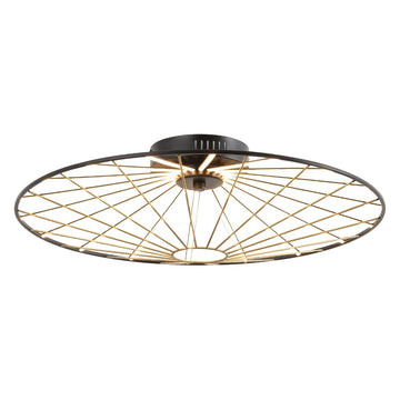 Anders 23.25" Contemporary Scandinavian Dimmable Stripe UFO Integrated LED Flush Mount - JONATHAN Y